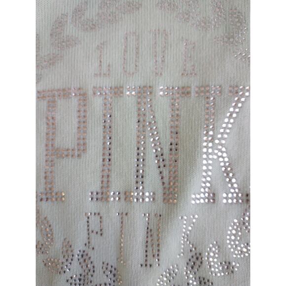 VS PINK Sweater Mint green Silver Bling/ Rhinestones XS - Picture 3 of 7